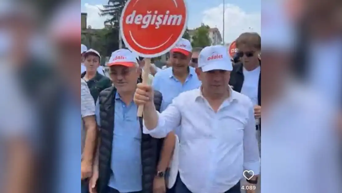 Tanju Özcan “Adalet ve Değişim Yürüyüşü”ne başladı.