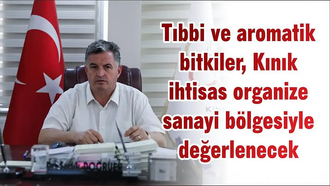 Tıbbi ve aromatik bitkiler, Kınık ihtisas organize sanayi bölgesiyle değerlenecek