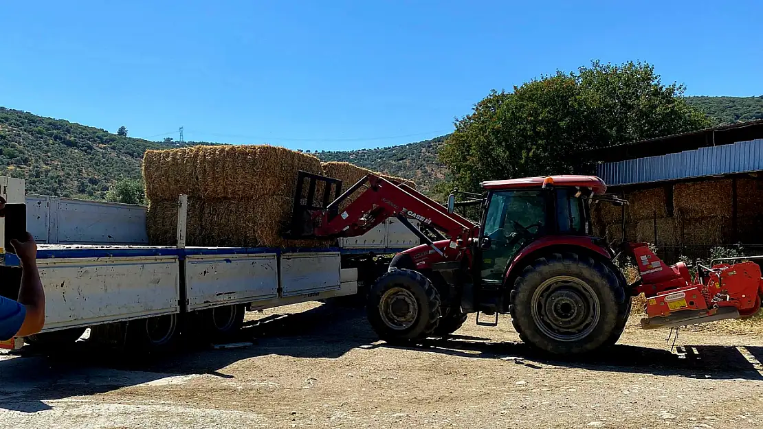 Tire Belediyesi Samanları Yangın Bölgesine Ulaştırdı