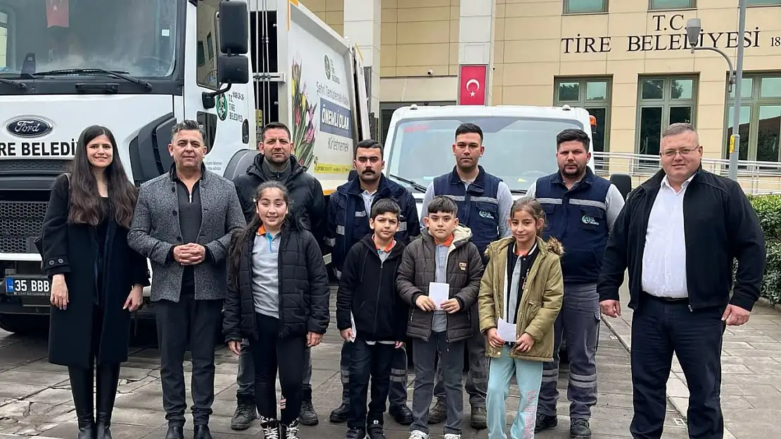 Tire'de Minik Ellerden Büyük Farkındalık 'Temiz Okul Temiz Çevre' Projesi