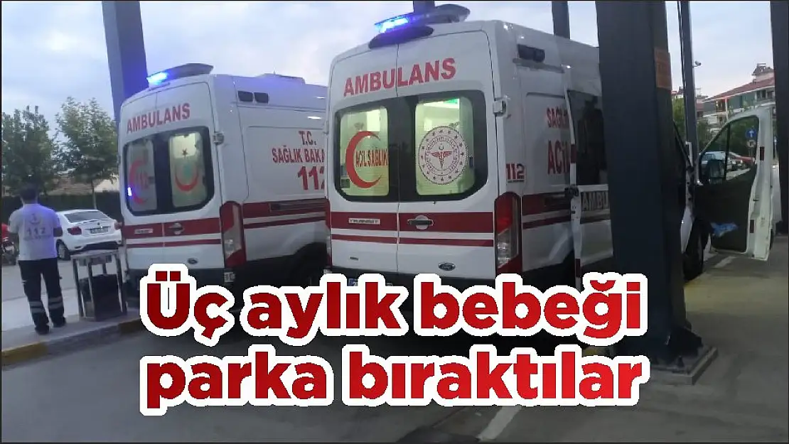 Üç aylık bebeği  parka bıraktılar