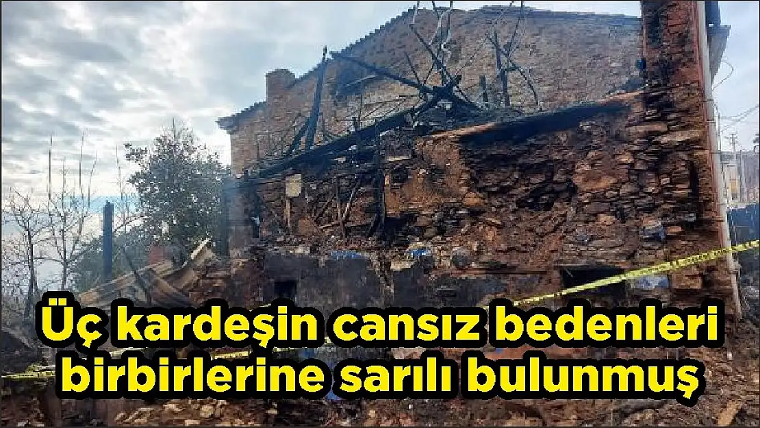 Üç kardeşin cansız bedenleri birbirlerine sarılı bulunmuş