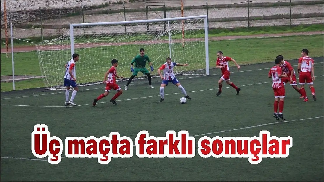 Üç maçta farklı sonuçlar