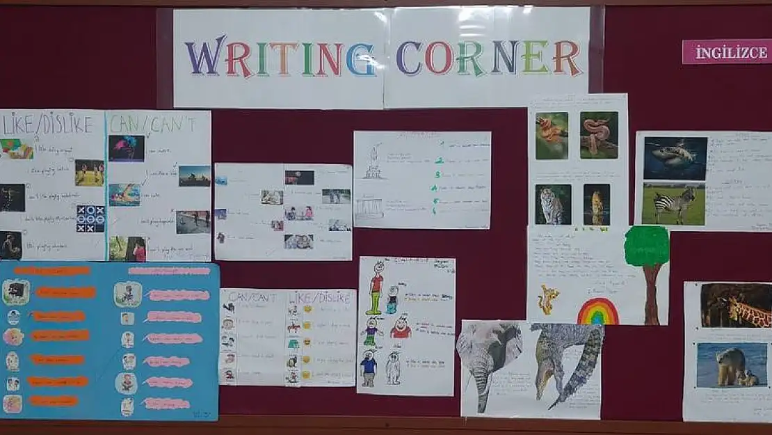 'Writing Corner' köşemizi oluşturduk