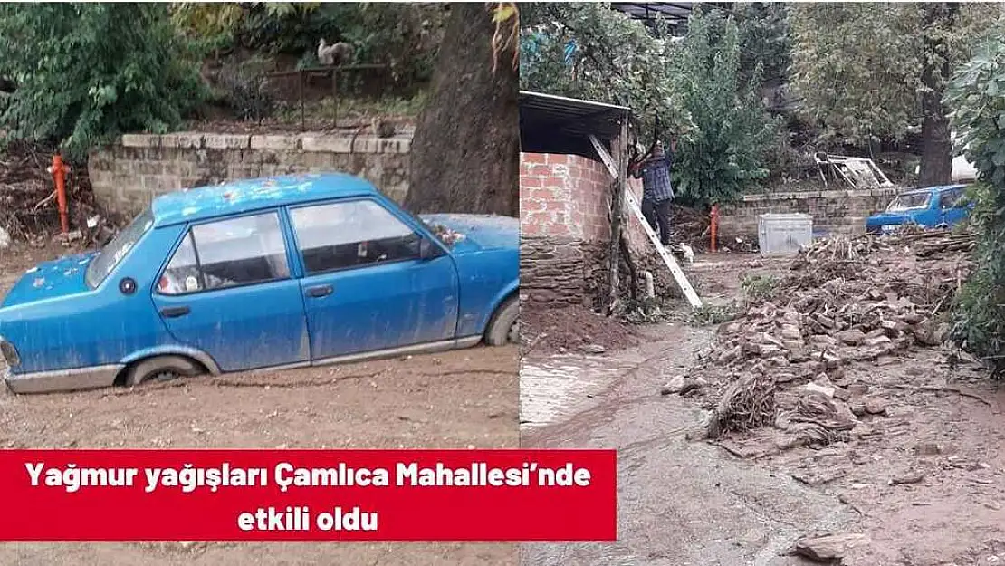 Yağmur yağışları Çamlıca Mahallesi'nde etkili oldu