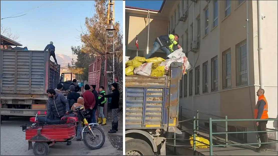 Yardım TIR'ları Kahramanmaraş'ta