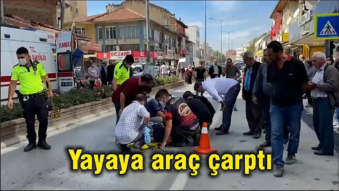 Yayaya araç çarptı