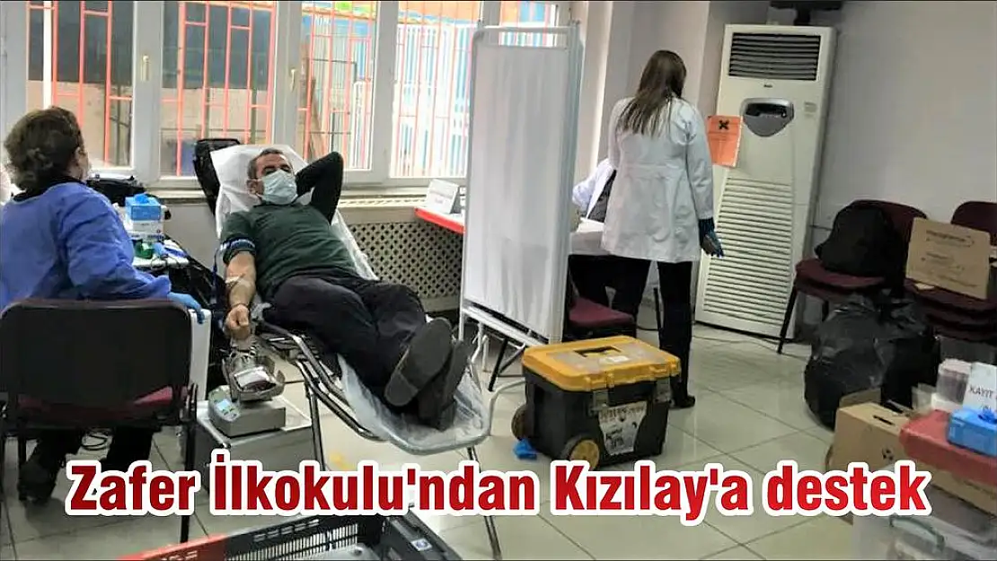 Zafer İlkokulu'ndan Kızılay'a destek