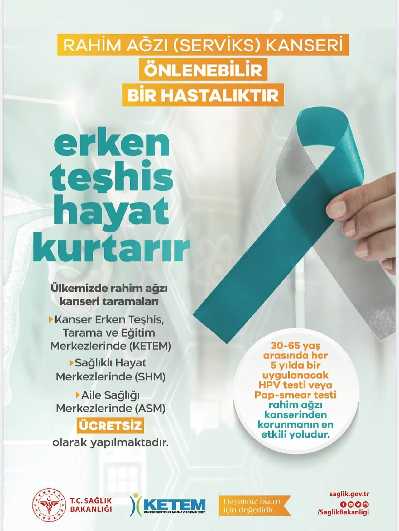 SERVİKS KANSERİNE DİKKAT: TARAMA ÇALIŞMALARI SÜRÜYOR