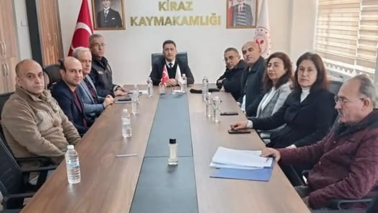 KİRAZ'DA İLÇE SPOR GÜVENLİK KURULU TOPLANDI