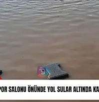 İlkkurşun Spor Salonu önünde yol sular altında kaldı