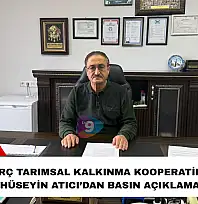 Karaburç Tarımsal Kalkınma Kooperatifi Başkanı Hüseyin Atıcı'dan basın açıklaması