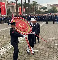 ÖDEMİŞ'TE 10 KASIM ATATÜRK'Ü ANMA PROGRAMI HÜKÜMET KONAĞI ÖNÜNDE BAŞLADI