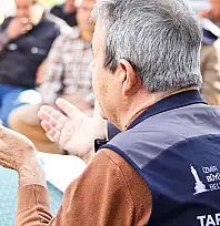 TİRE'DE ÇİFTÇİLERE 'TARIMSAL SULAMADA SU TASARRUFU' EĞİTİMİ