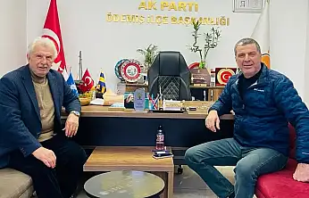 MEHMET ERİŞ'TEN ÖDEMİŞ AK PARTİ İLÇE BAŞKANI MURAT ÖNCEL'E ZİYARET