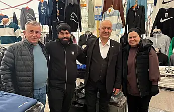 ÖDEMİŞ TERZİLER ODASI BAŞKANI HÜSEYİN DÖNER PAZAR ESNAFINI ZİYARET ETTİ