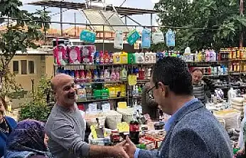 Şakir Başaran, Perşembe Pazarı'nda Esnaf ve Vatandaşlarla Buluştu
