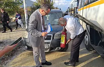 Tire'de okul servisi denetimleri sıklaştırıldı