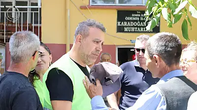 AHBAP BAŞKANI HALUK LEVENT YANGIN BÖLGESİNDE