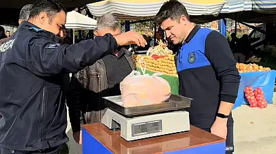 KİRAZ PAZARYERİNDE ÖLÇÜ VE TARTI DENETİMİ YAPILDI