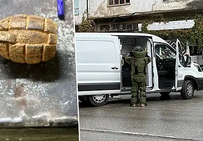 Tire'de tarlada el bombası paniği!