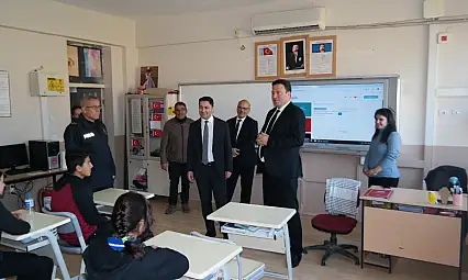 KAYMAKAM VE MİLLİ EĞİTİM MÜDÜRÜNDEN OKUL ZİYARETİ