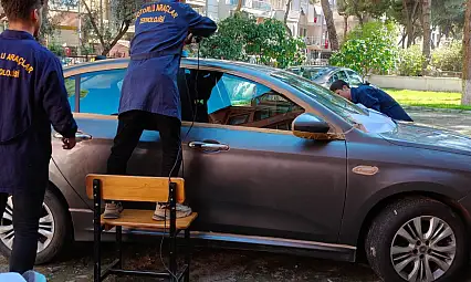 Ödemiş MTAL'de Motorlu Araçlar Bölümü Boya Koruma Uygulamalarına Devam Ediyor