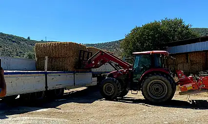 Tire Belediyesi Samanları Yangın Bölgesine Ulaştırdı