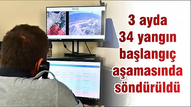 3 ayda 34 yangın başlangıç aşamasında söndürüldü