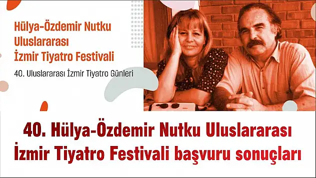 40. Hülya-Özdemir Nutku Uluslararası İzmir Tiyatro Festivali başvuru sonuçları