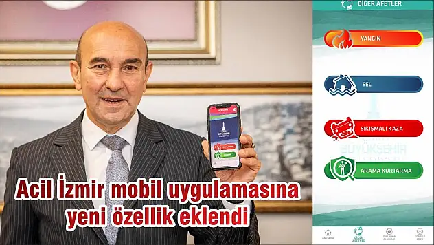 Acil İzmir mobil uygulamasına yeni özellik eklendi