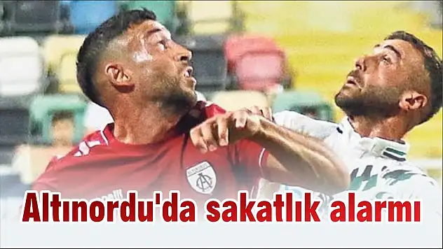 Altınordu'da sakatlık alarmı