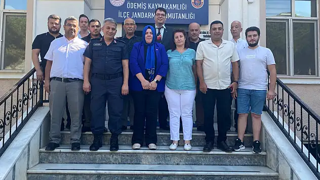 BÜYÜK BİRLİK PARTİSİ ÖDEMİŞ İLÇE TEŞKİLATI'NDAN KAYMAKAM VE JANDARMA KOMUTANINA ZİYARET