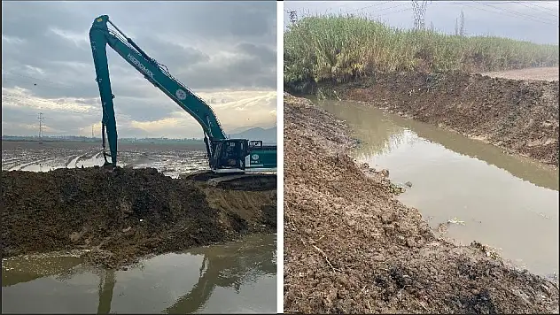 DSİ EKİPLERİ SEYREKLİ MAHALLESİ'NDE SU TAHLİYE ÇALIŞMASI BAŞLATTI