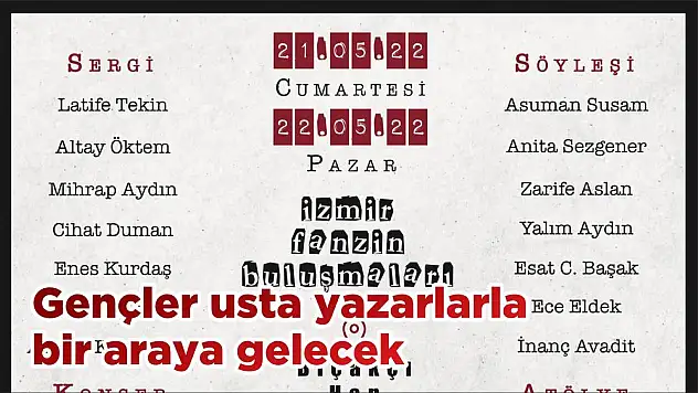 Gençler usta yazarlarla bir araya gelecek