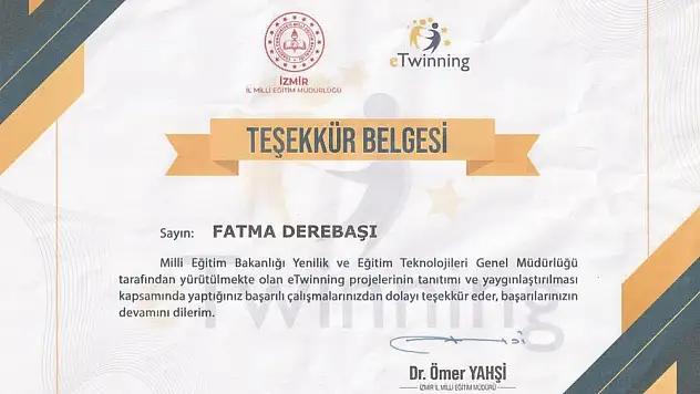 İNGİLİZCE'DEN E-TWİNNİNG BAŞARISI