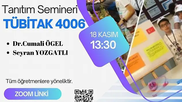 İzmir İl Milli Eğitim Müdürlüğü ve TÜBİTAK'tan 4006 Tanıtım Semineri Düzenlenecek