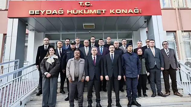 İZMİR VALİSİ ELBAN, BEYDAĞ'DA KAYMAKAMI ZİYARET ETTİ