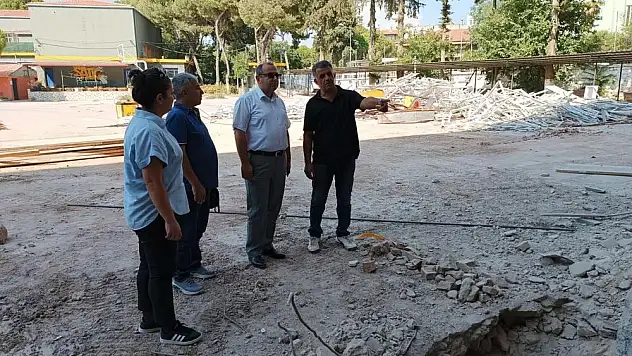 KAYMAKAM ÇOBANOĞLU , İNŞAAT HALİNDEKİ OKULLARI DENETLEDİ: GÜVENLİĞE ÖNEM VERİLDİ