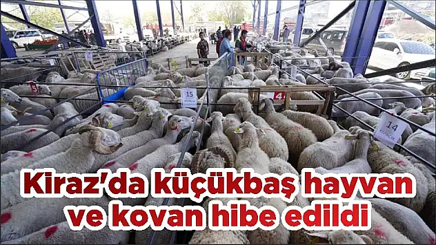 Kiraz'da küçükbaş hayvan ve kovan hibe edildi
