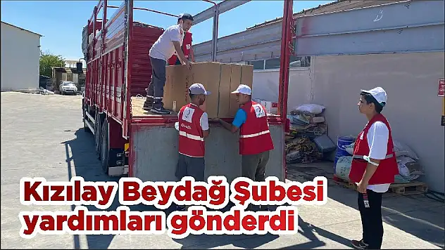 Kızılay Beydağ Şubesi yardımları gönderdi