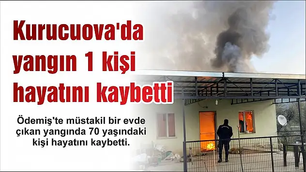 Kurucuova'da yangın 1 kişi hayatını kaybetti