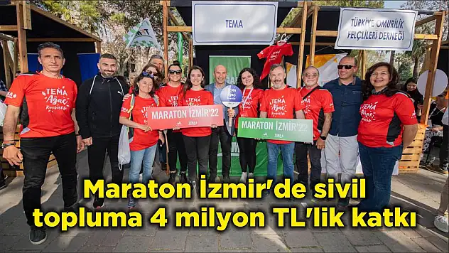 Maraton İzmir'de sivil topluma 4 milyon TL'lik katkı