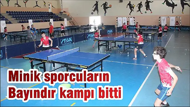 Minik sporcuların Bayındır kampı bitti