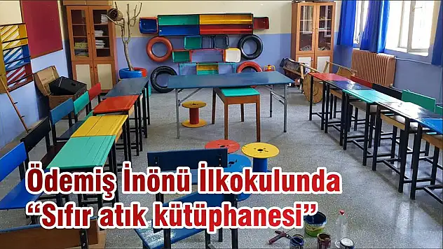 Ödemiş İnönü İlkokulunda 'Sıfır atık kütüphanesi'