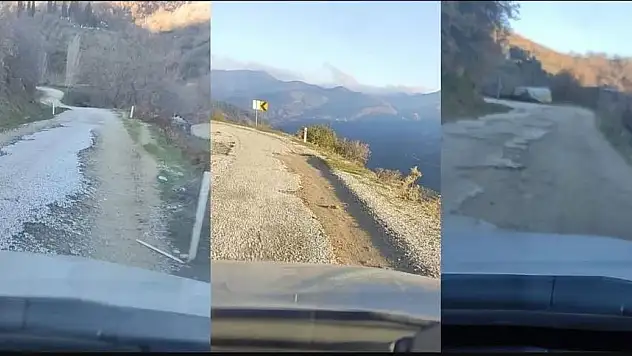 ÖDEMİŞ TEKBIÇAKLAR KÖYÜ'NÜN BOZULAN ASFALT YOLUNDAN VATANDAŞLAR ŞİKAYETÇİ!