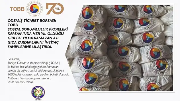 Ödemiş Ticaret Borsası Gıda Yardımı gerçekleştirdi