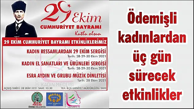 Ödemişli kadınlardan üç gün sürecek etkinlikler