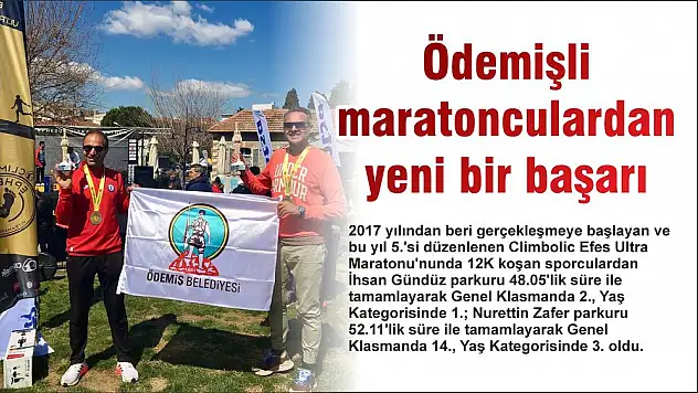 Ödemişli maratonculardan yeni bir başarı