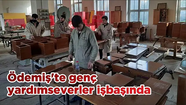 Ödemiş'te genç yardımseverler işbaşında